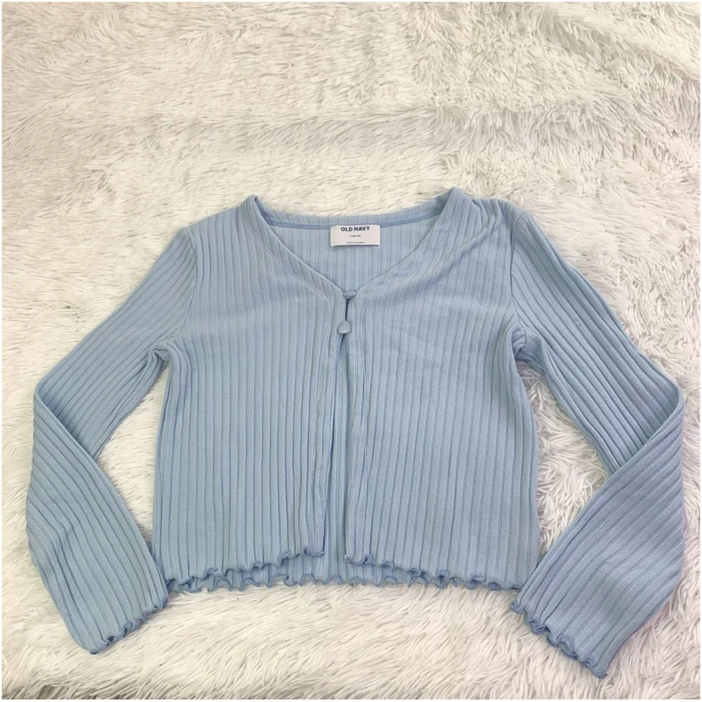 Old Navy‎ Light Blue long sleeve Ribbed Cardigan V neck